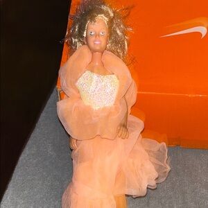 Mattel Orange Tulle Gown Barbie Doll